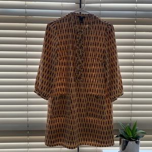 H&M Colorful shirt dress. Buttoned with pockets